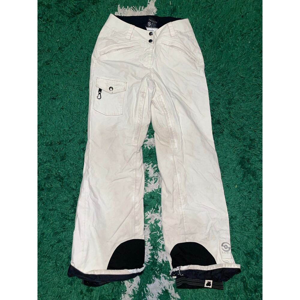 Womens Loki Ski Pants Skiwear Nylon Bottoms White Women 2 2W